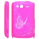 HTC Wildfire S Sommerfugl cover (Hot Pink)
